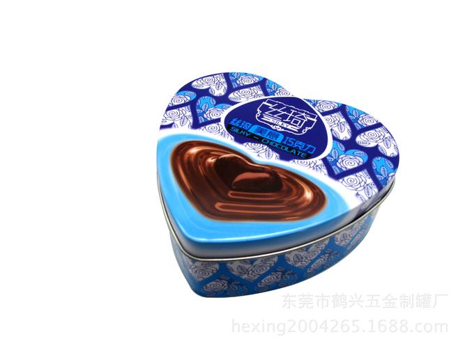 东莞制罐厂家定制新款情人节德芙马口铁巧克力 糖果食品包装铁盒